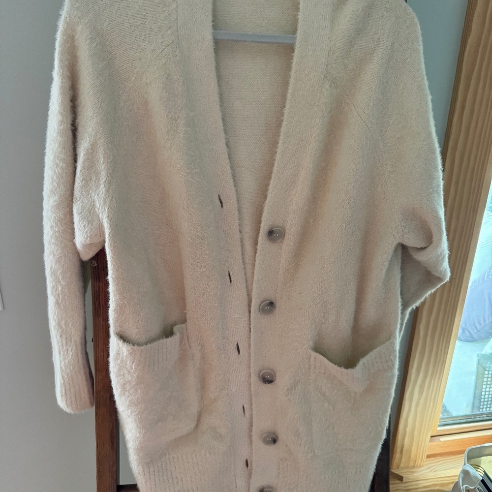 Calia Oversized Fuzzy Cardigan Size Small